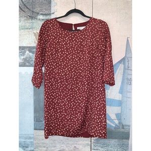 BCBG Polka Dot Fitted Shift Dress